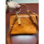 Classic Kelly bag made of washed, thickened vegetable-tanned leather